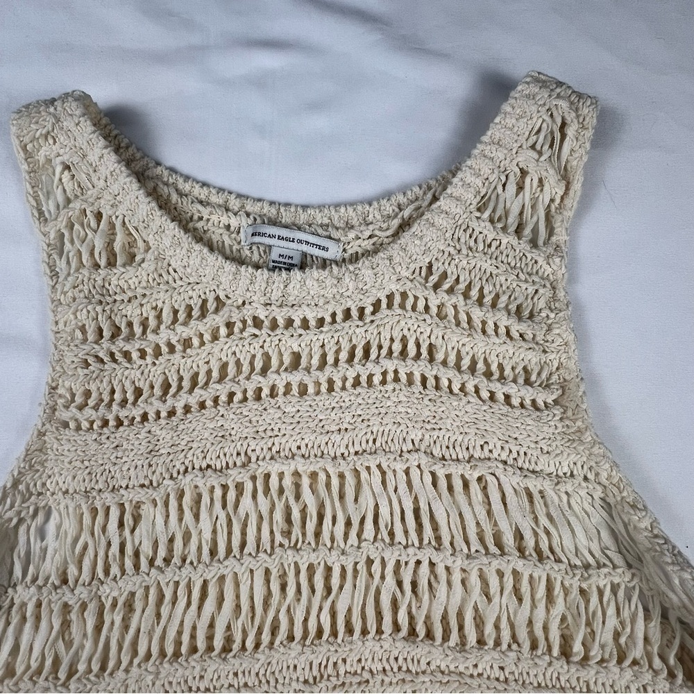 American Eagle Outfitters -Women’s Crochet Tank Top - Tan - Medium - Picture 7 of 9